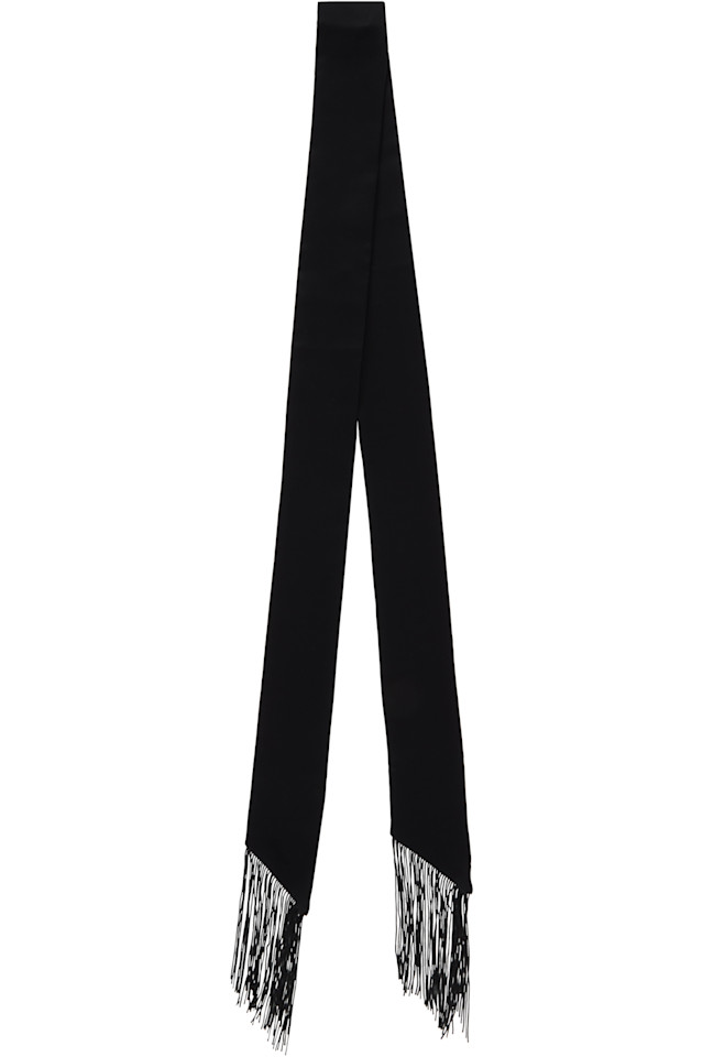 

Шелковый шарф Mm6 Maison Margiela, черный