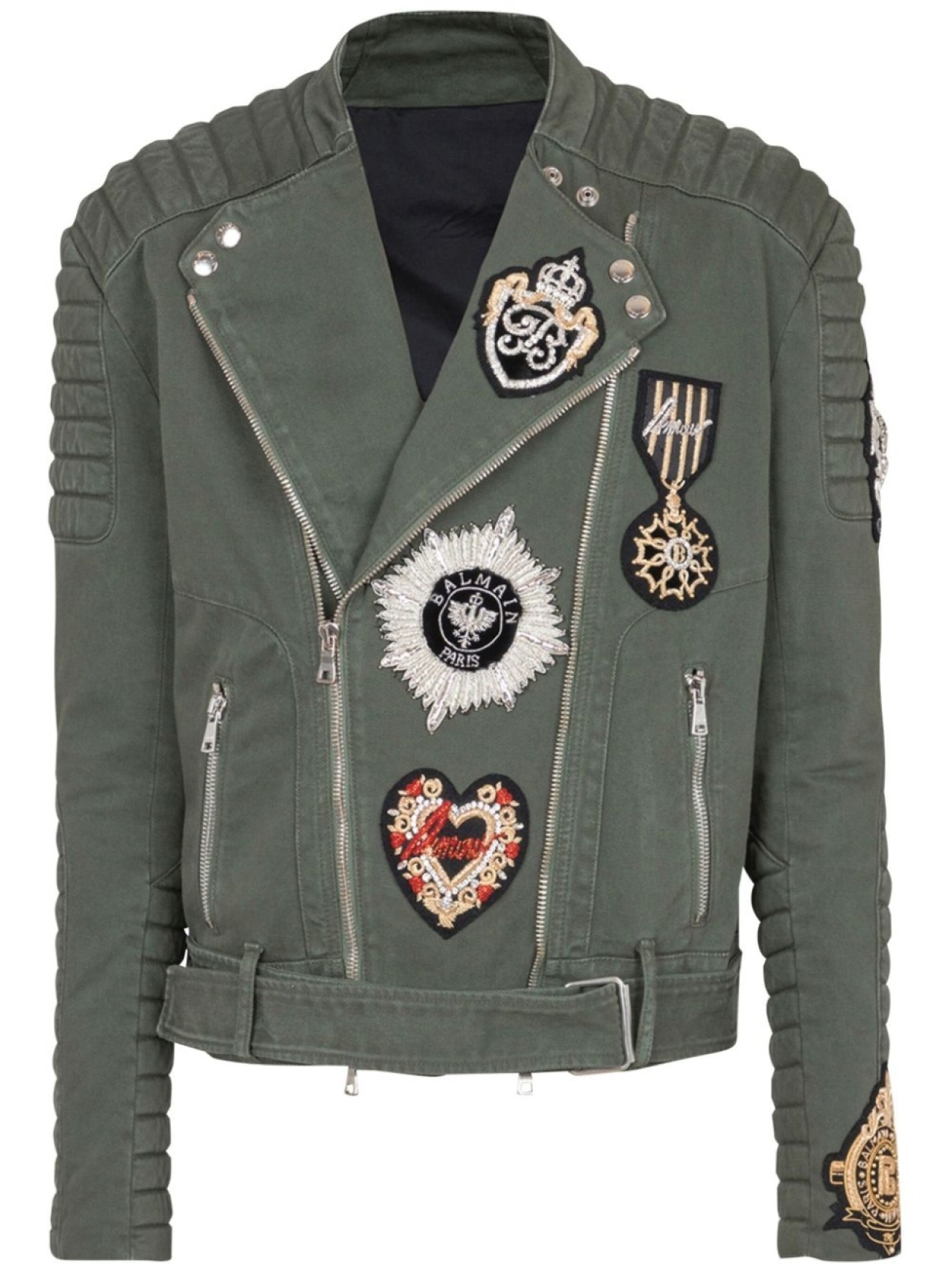 

Balmain бомбер с нашивкой, зеленый