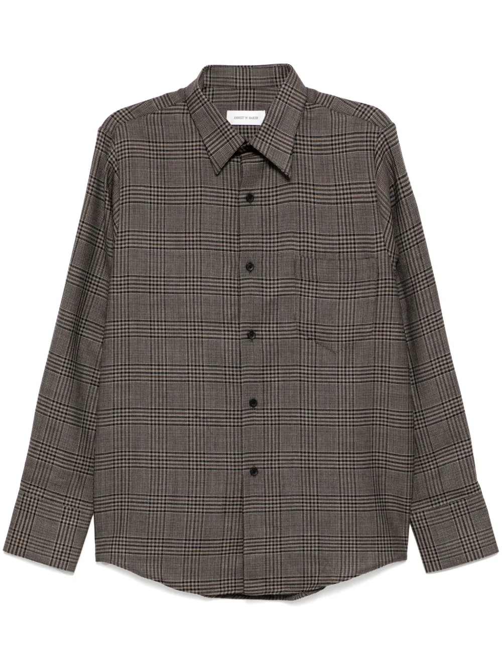 

Клетчатая рубашка Ernest W. Baker, коричневый
