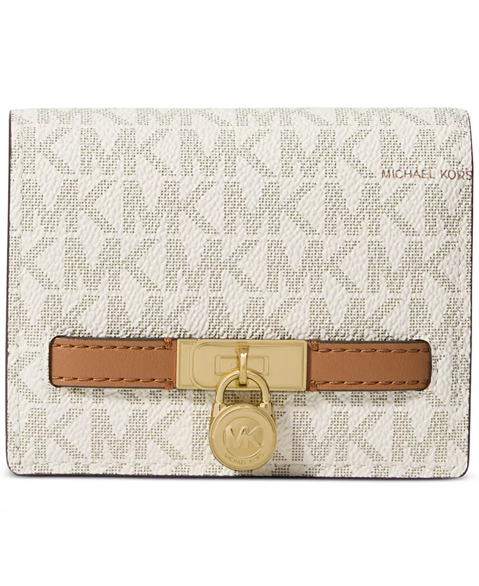 

Компактный кошелек Hamilton Logo Michael Kors, белый