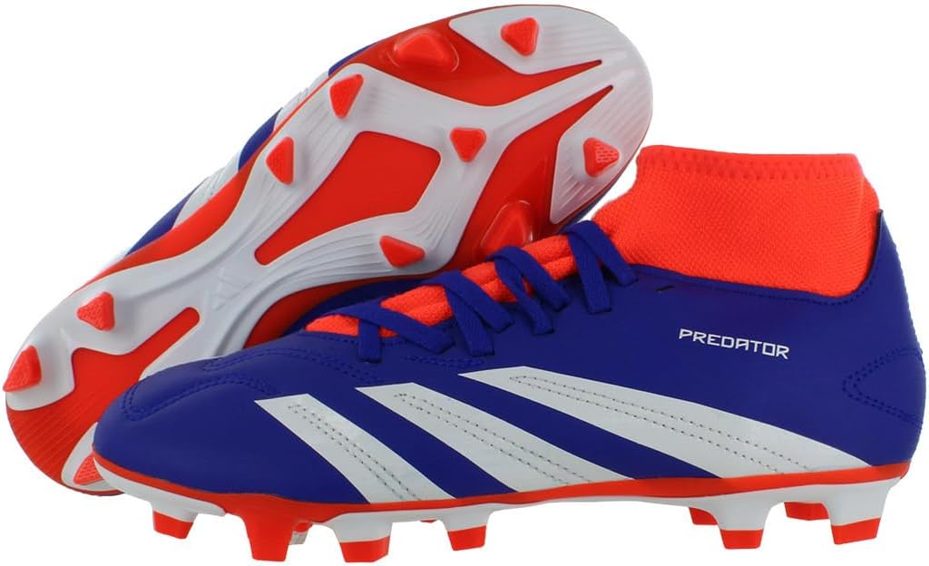 

Футбольные бутсы Adidas для мужчин и женщин с носками League для твердого грунта, белый/синий/голубой