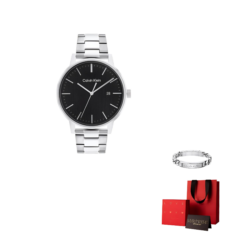 

Calvin Klein Часы TIMELESS Wrist Watch Quartz Movement Steel Strap Black Dial Men's Watch