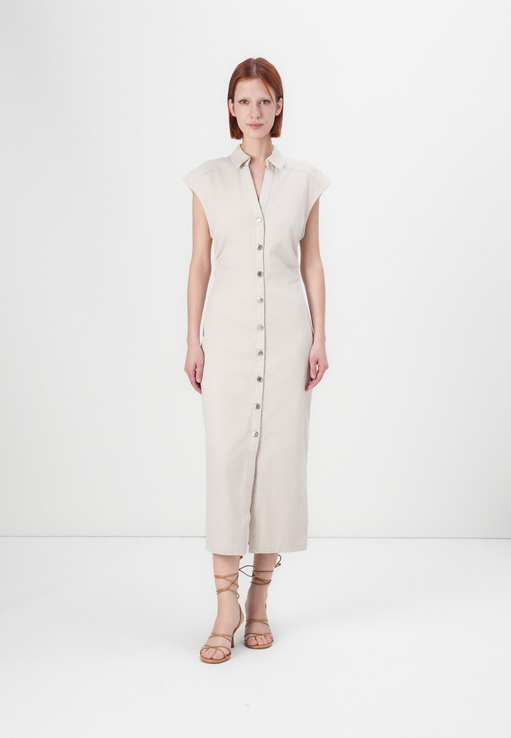 

Платье-рубашка ONLBABE CAPSLEEVE MIDI DRESS ONLY, бежевый