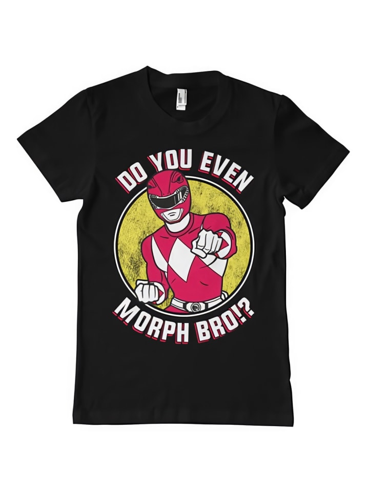 

Футболка Do You Even Morph Bro T-Shirt черного цвета Power Rangers, Черный, Футболка Do You Even Morph Bro T-Shirt черного цвета Power Rangers