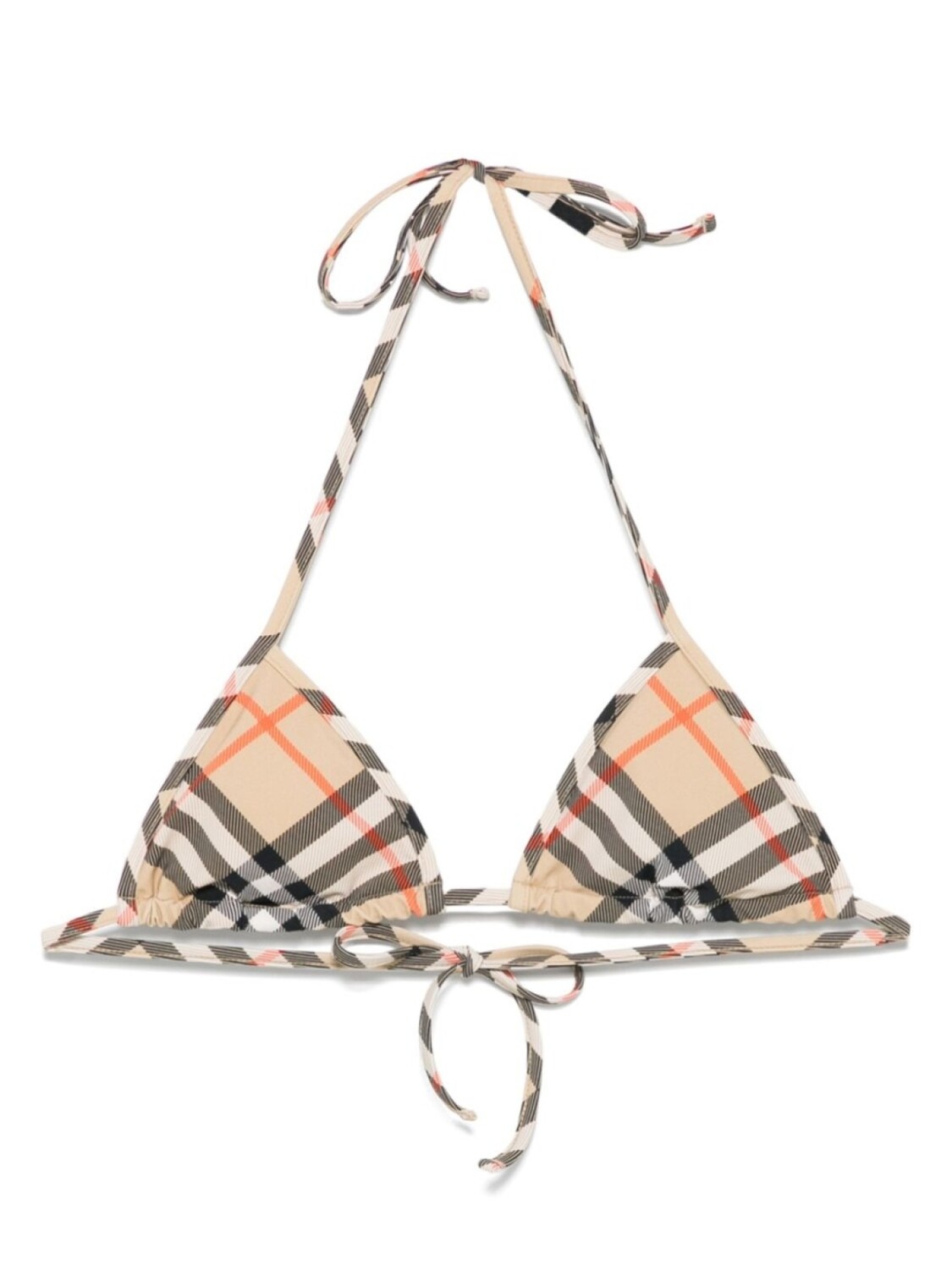 Burberry топ бикини в клетку, нейтральный