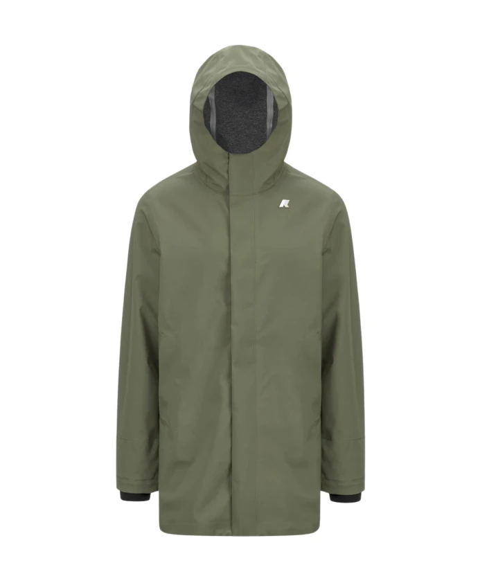 

Парка из трикотажной ткани с клеевым соединением K-Way, зеленый