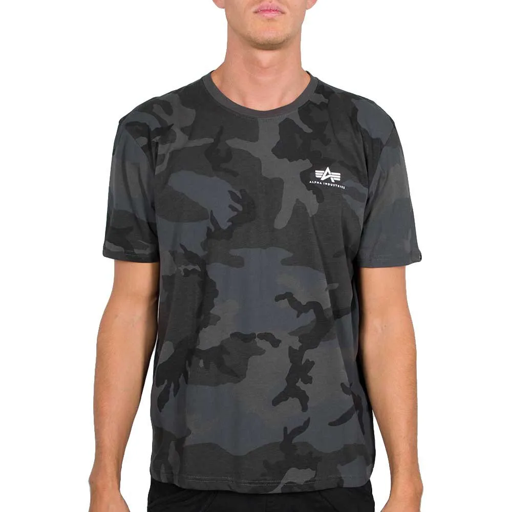 

Футболка Alpha Industries Basic Small Logo Camo, черный/серый