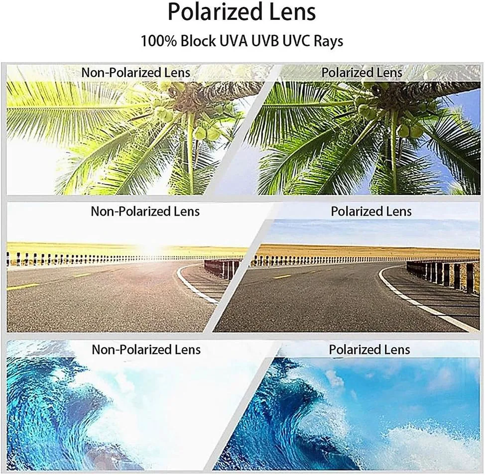 

Солнцезащитные очки Corciova с поляризацией, модные для мужчин и женщин, 2025 год, для вождения, рыбалки, 100% защита от УФ-излучения, 302 Black Frame With Grey Lens