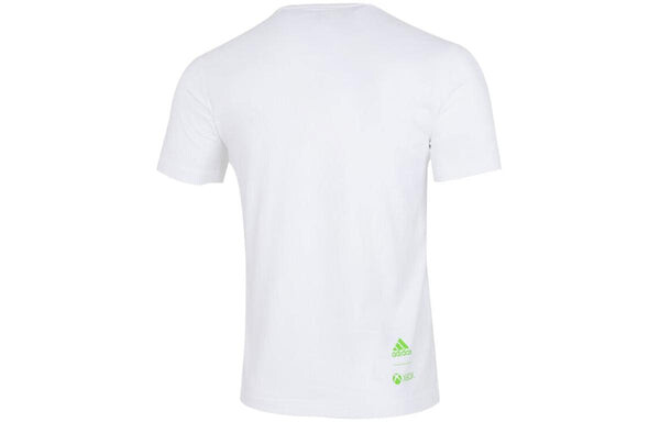 Футболка adidas Casual Breathable Printing Round Neck Short Sleeve White, белый — фото 2
