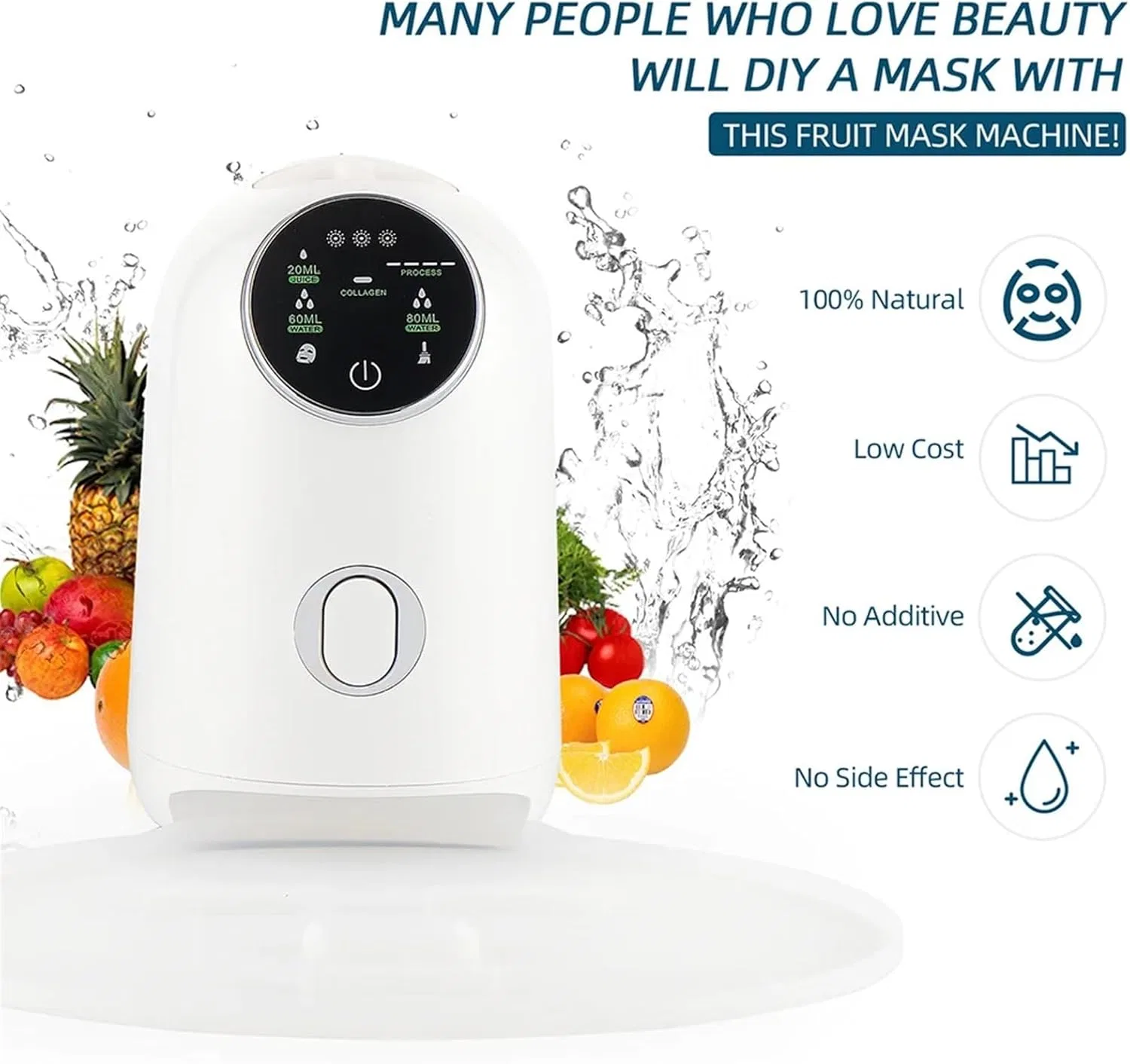 Маска для лица Vegetable Fruit Face Mask Making Machine, XGHDPBM, белый — фото 2