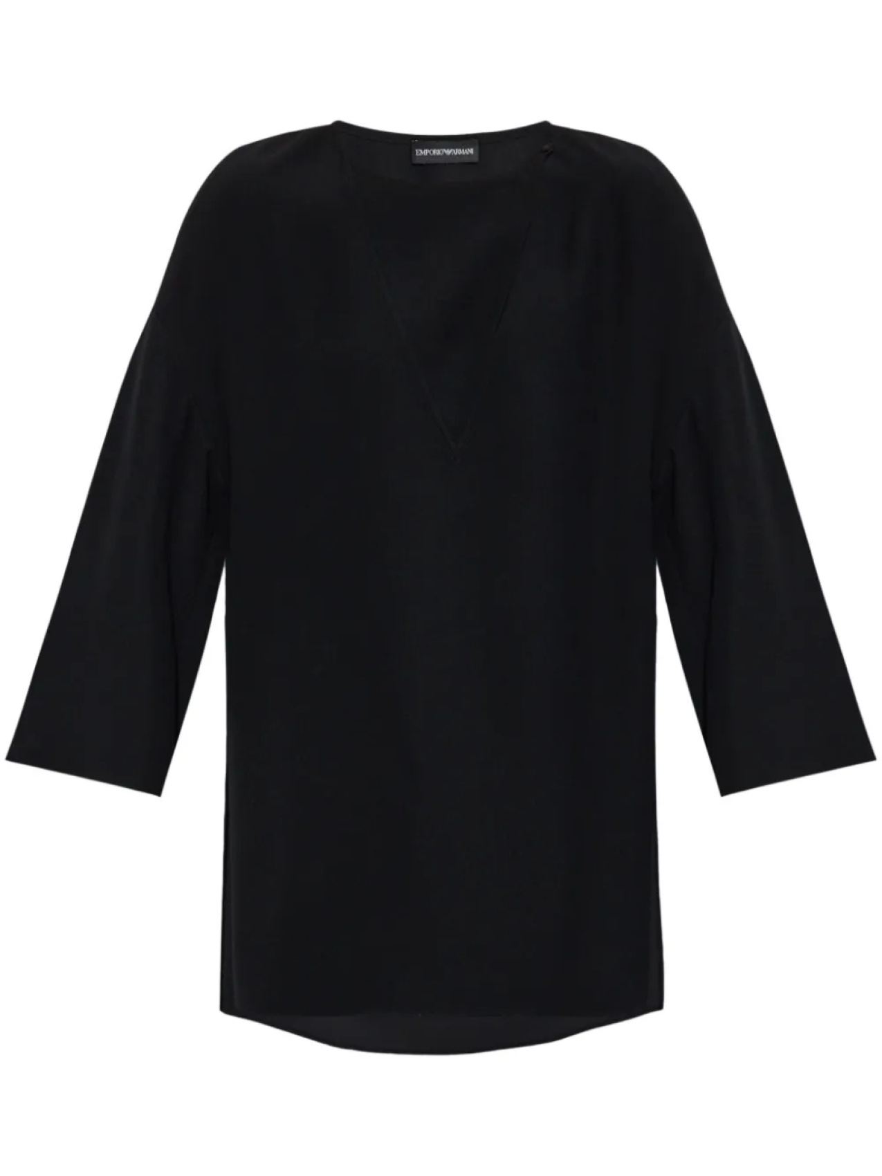 

Блузка Emporio Armani из кади, черный