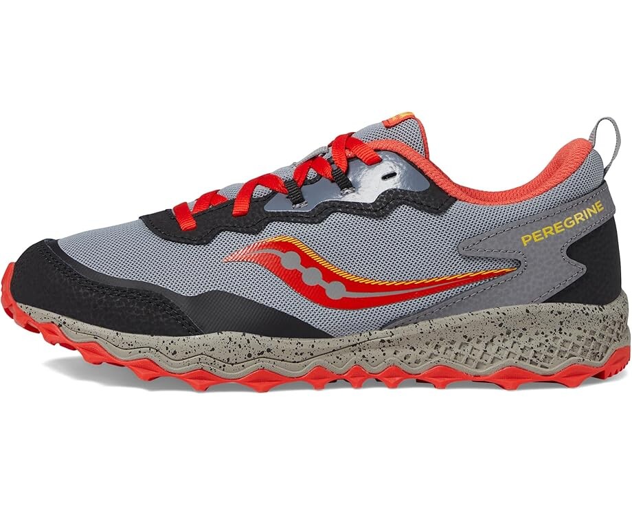 Кроссовки Saucony Kids Peregrine Shield KDZ Sneakers, цвет Grey/Red/Yellow — фото 4