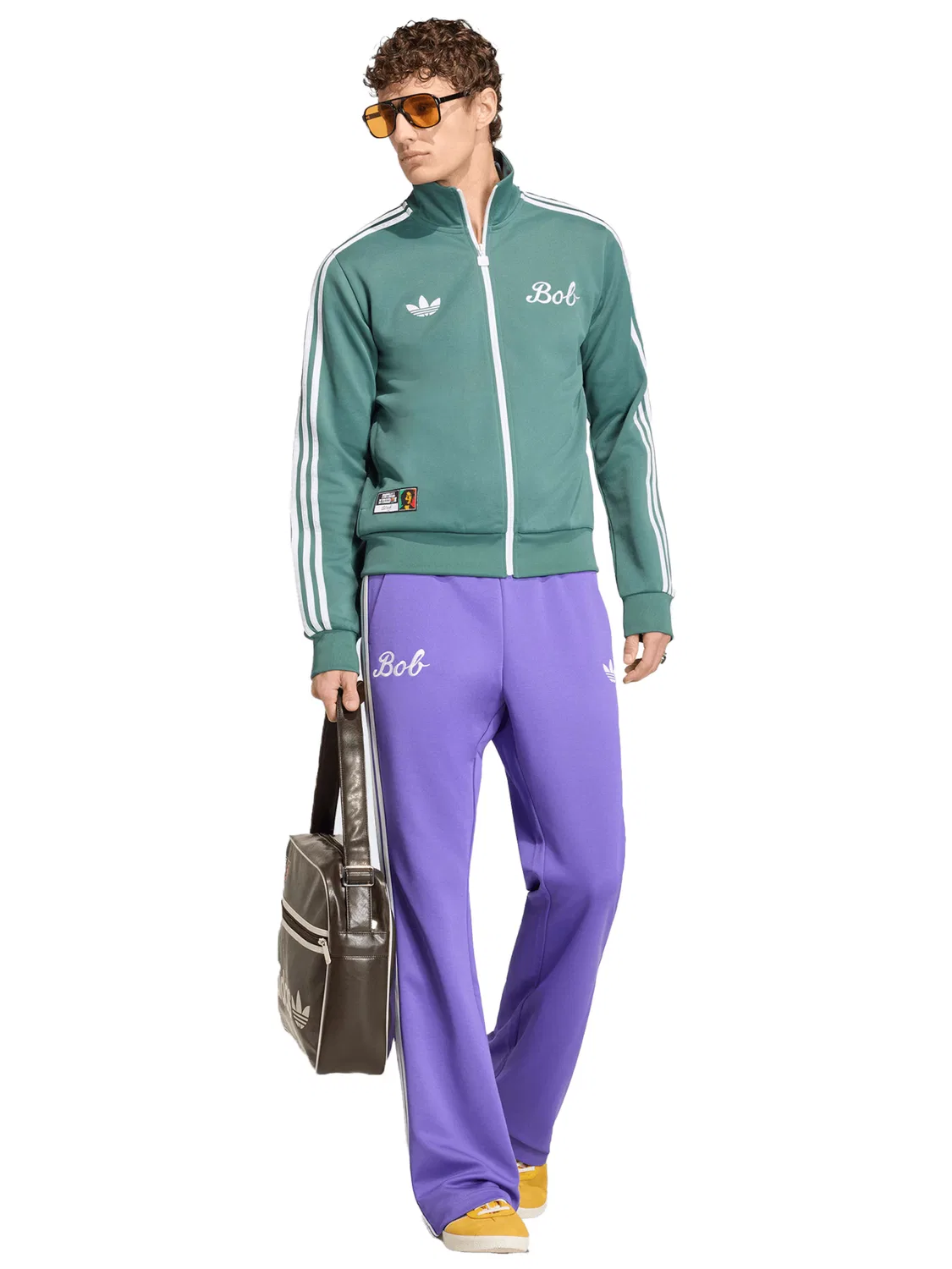 Толстовка на молнии Adidas Originals, зеленого цвета — фото 3