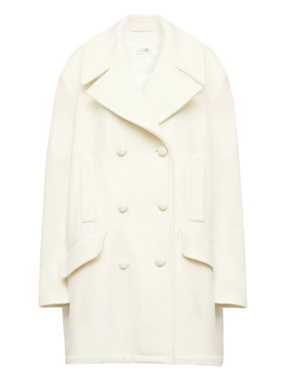 

Двубортное пальто MM6 Maison Margiela, нейтральный