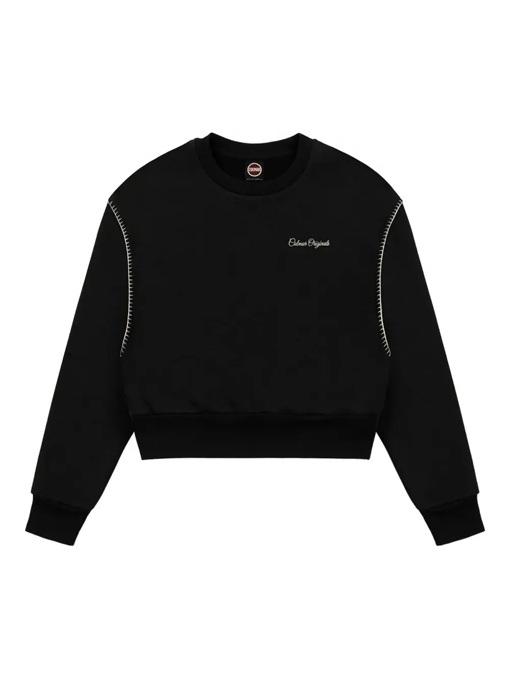 

Укороченный свитшот с отделочной строчкой Colmar, черный