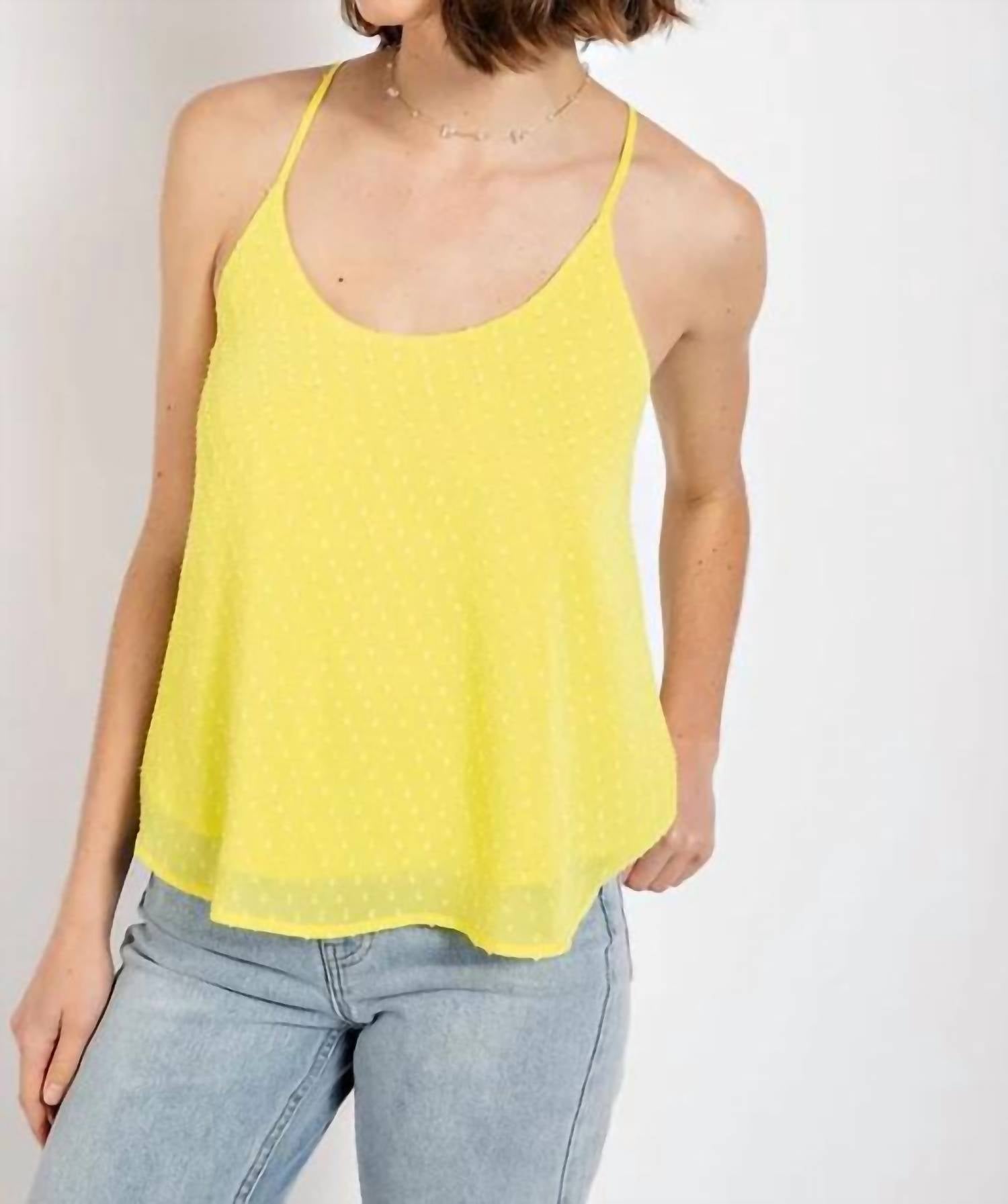 

Топ Swiss Dot Tank Top в лимонном цвете GiGiO, цвет lemon