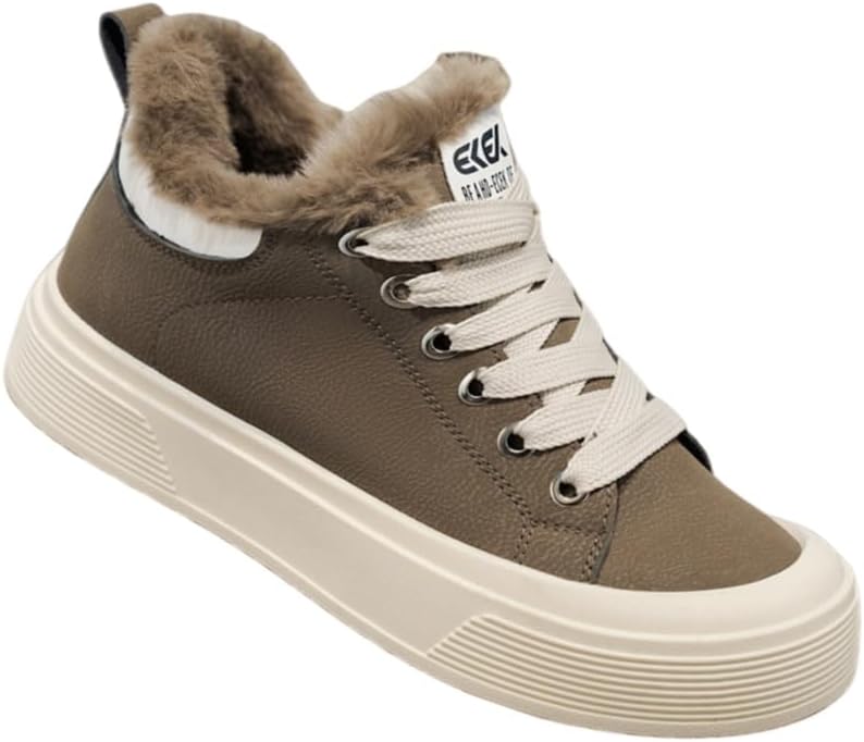 

Мужские спортивные кроссовки FmShi с толстой подошвой из замши- теплые и удобные, противоскользящие и прочные, подходят для улицы и повседневного использования, коричневый