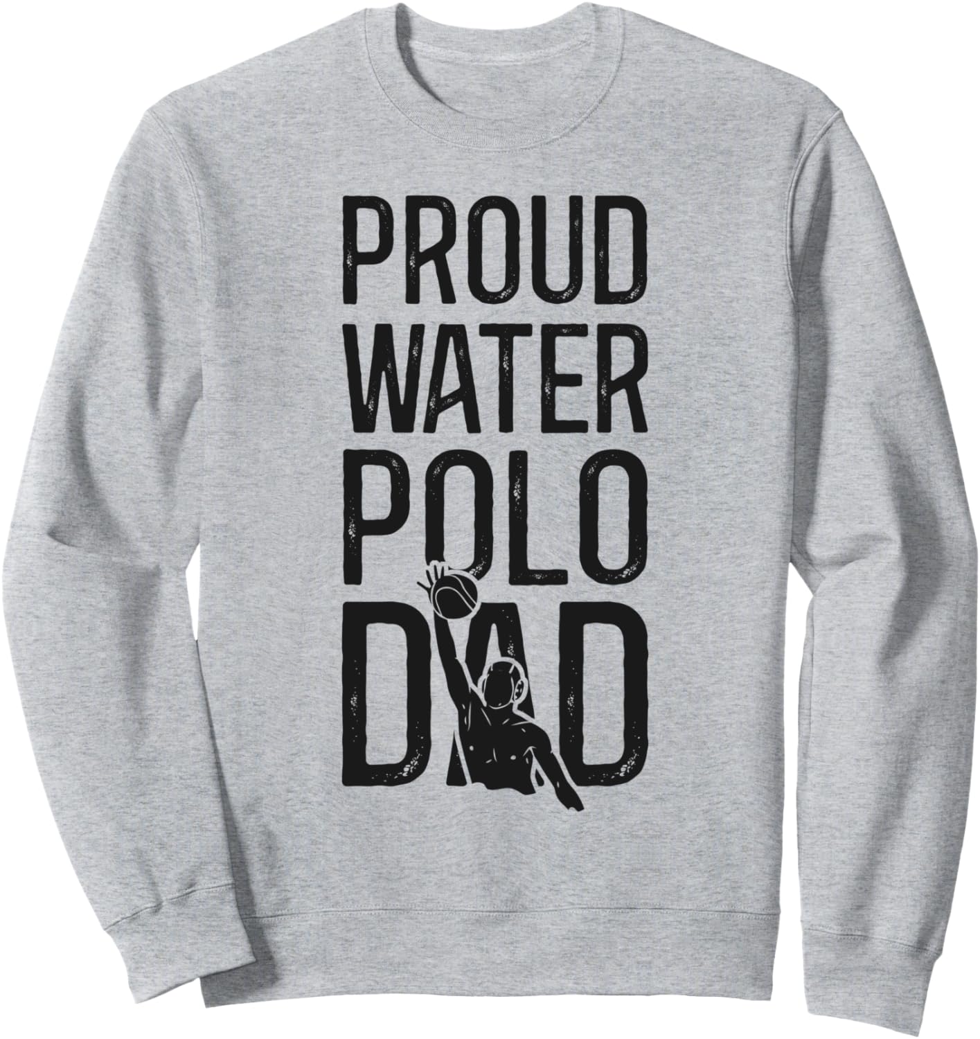 

Винтажная толстовка «Папа-водополо» с надписью «Гордый папа-водополо» Funny Water Polo Club Hd0, серый