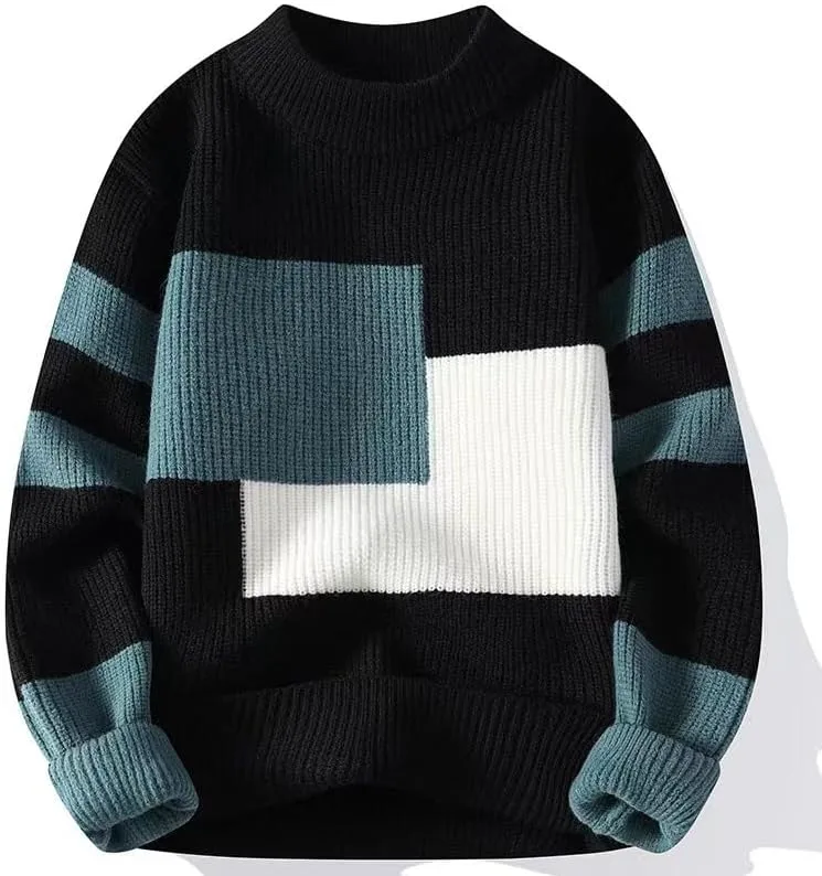 Свитер мужской Contrasting Color зимний модный бренд