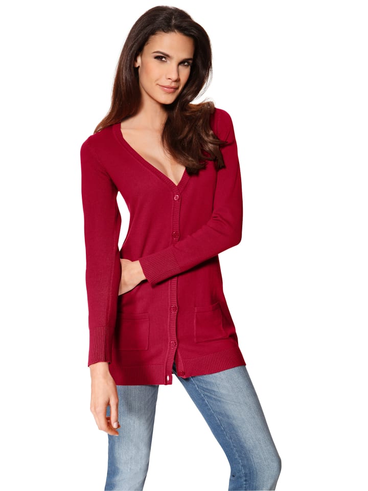 

Кардиган тонкой вязки красного цвета Heine