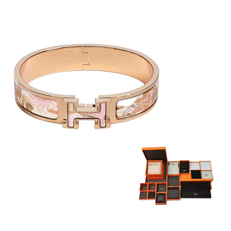 

HERMES Эмаль, металл, браслеты с покрытием Rose Gold Unisex Gold