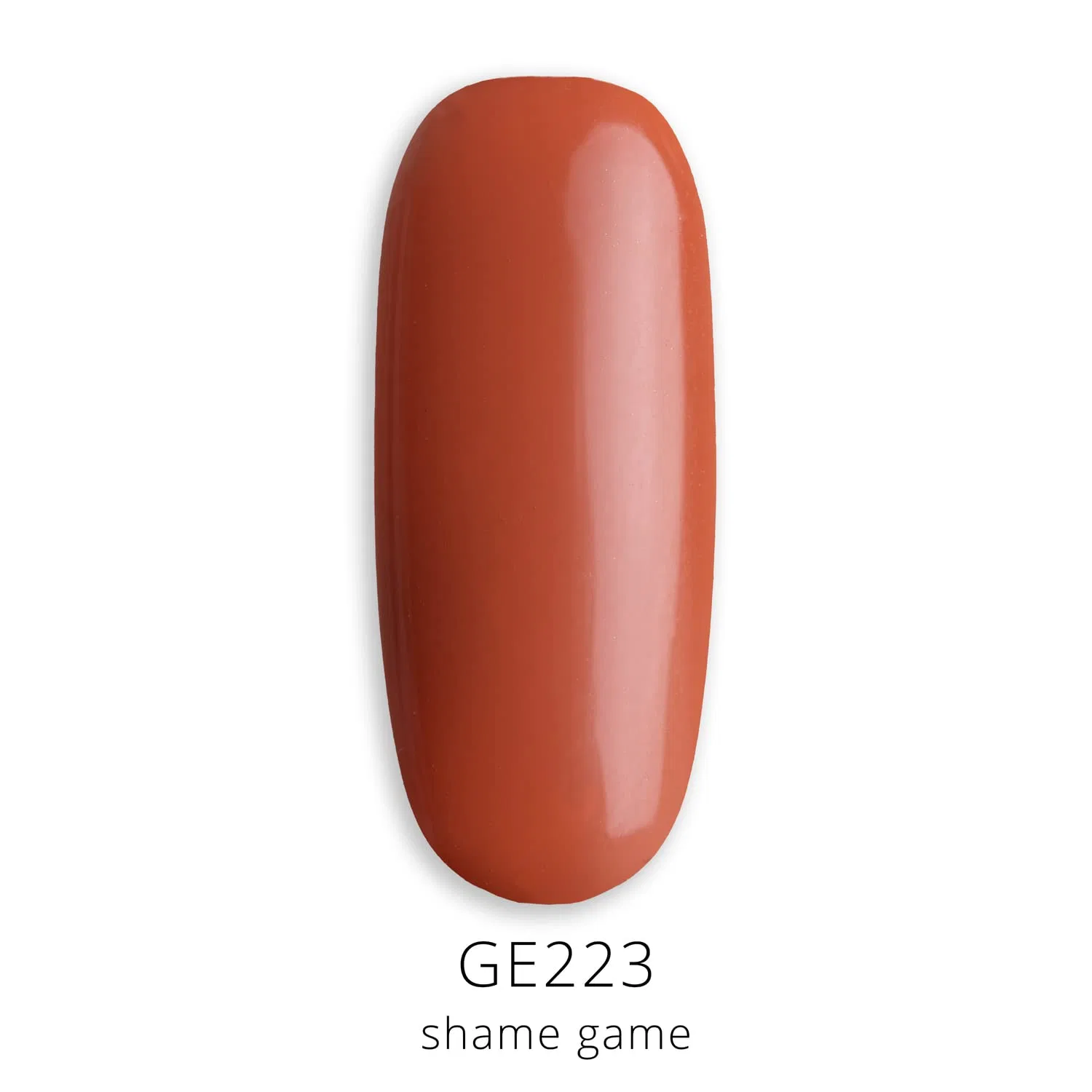 Гибридный лак для ногтей GE223 Shame Game Orange Hybrid Varnish Pb Nails — фото 3