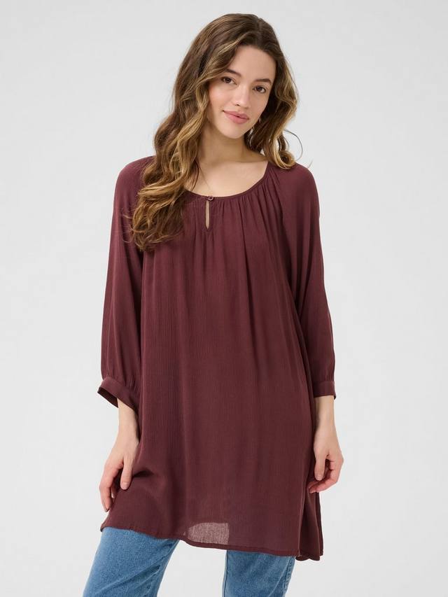 

Топ-туника с круглым вырезом цвета amber KAFFE, Mid Red