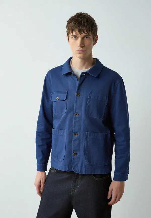 Куртка летняя Regular fit garment dyed chore Next, синий