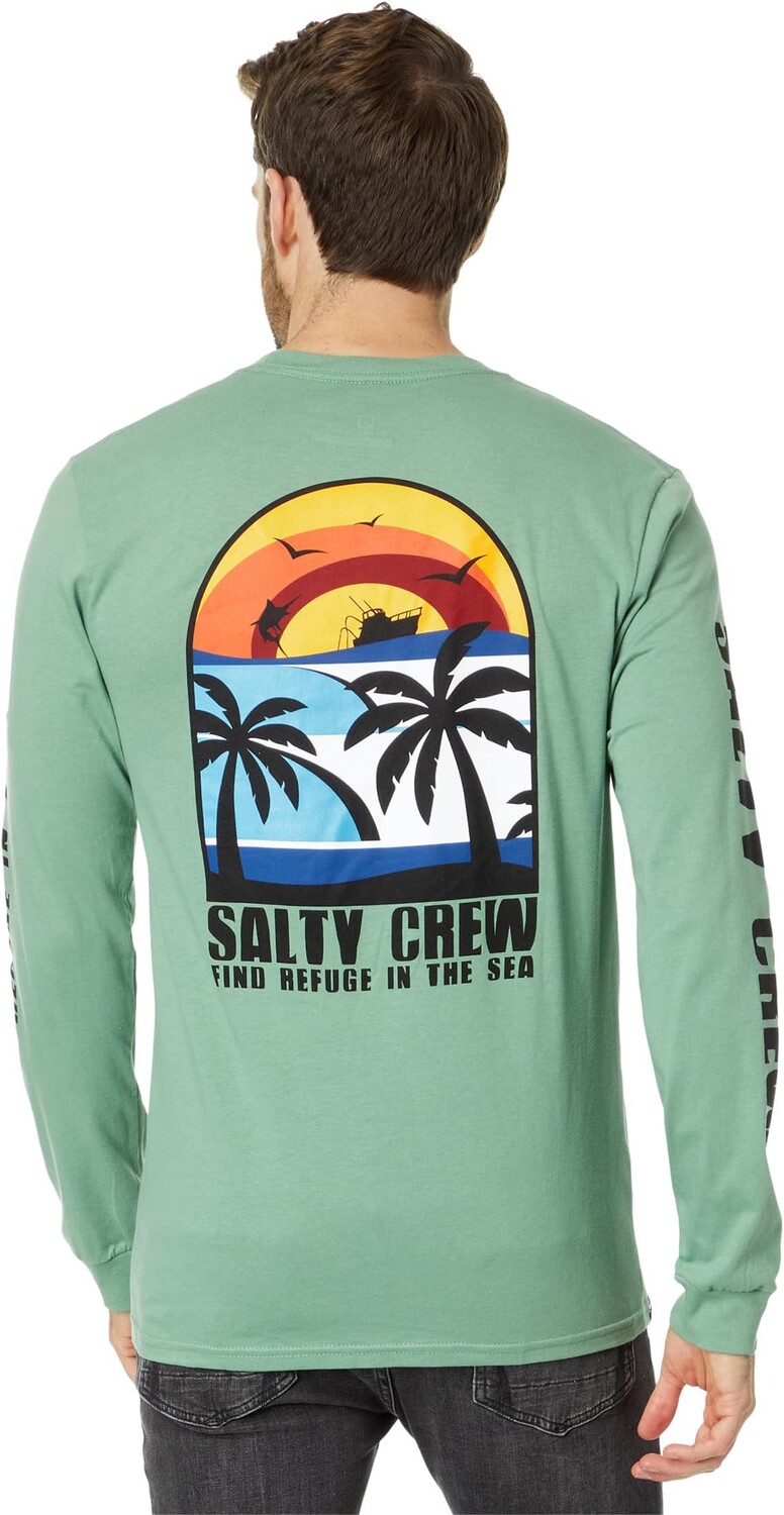 

Футболка Salty Crew Beach Day Premium Long Sleeve Tee, цвет Sage Green