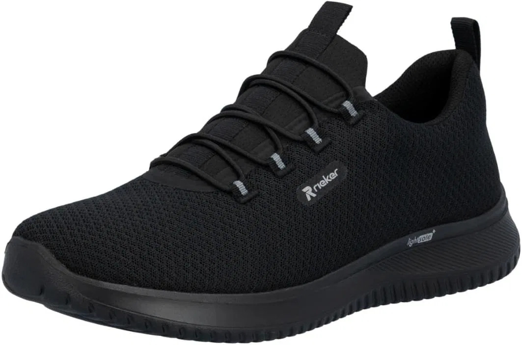 Мужские слипоны Rieker B9655-00 из текстиля, черные, размер 40