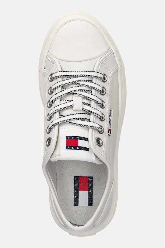 Кожаные кроссовки TJW Foxing Vulc LC Leather Tommy Jeans, бежевый — фото 4