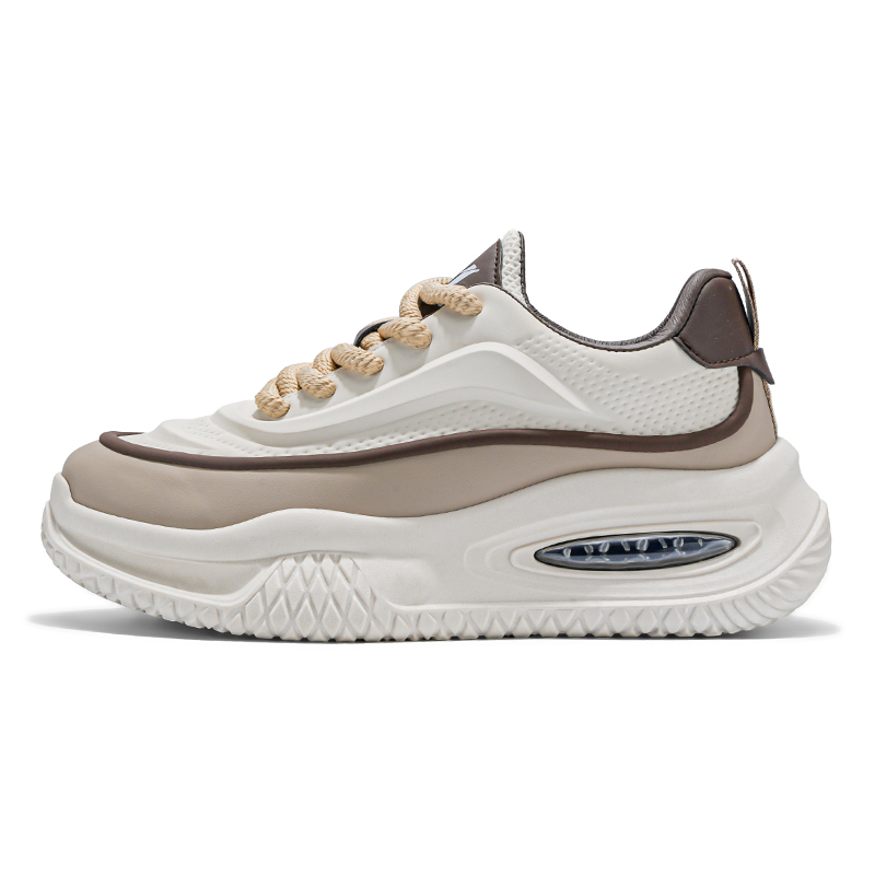 

JANECO Антискользящие износостойкие мужские низкие кеды бежевые, цвет Beige