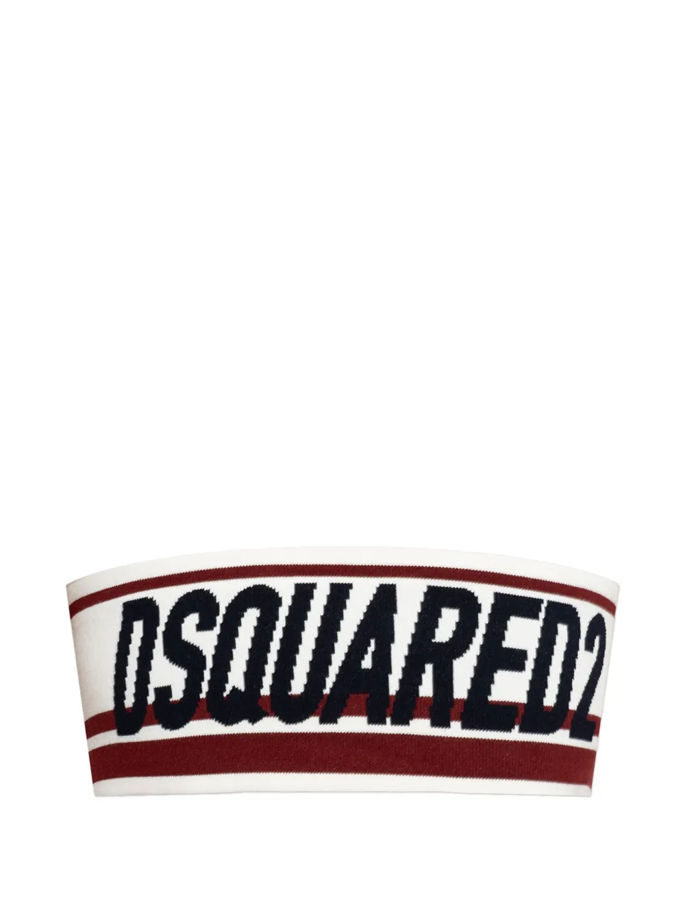 

Вязаный топ в полоску DSQUARED2, белый