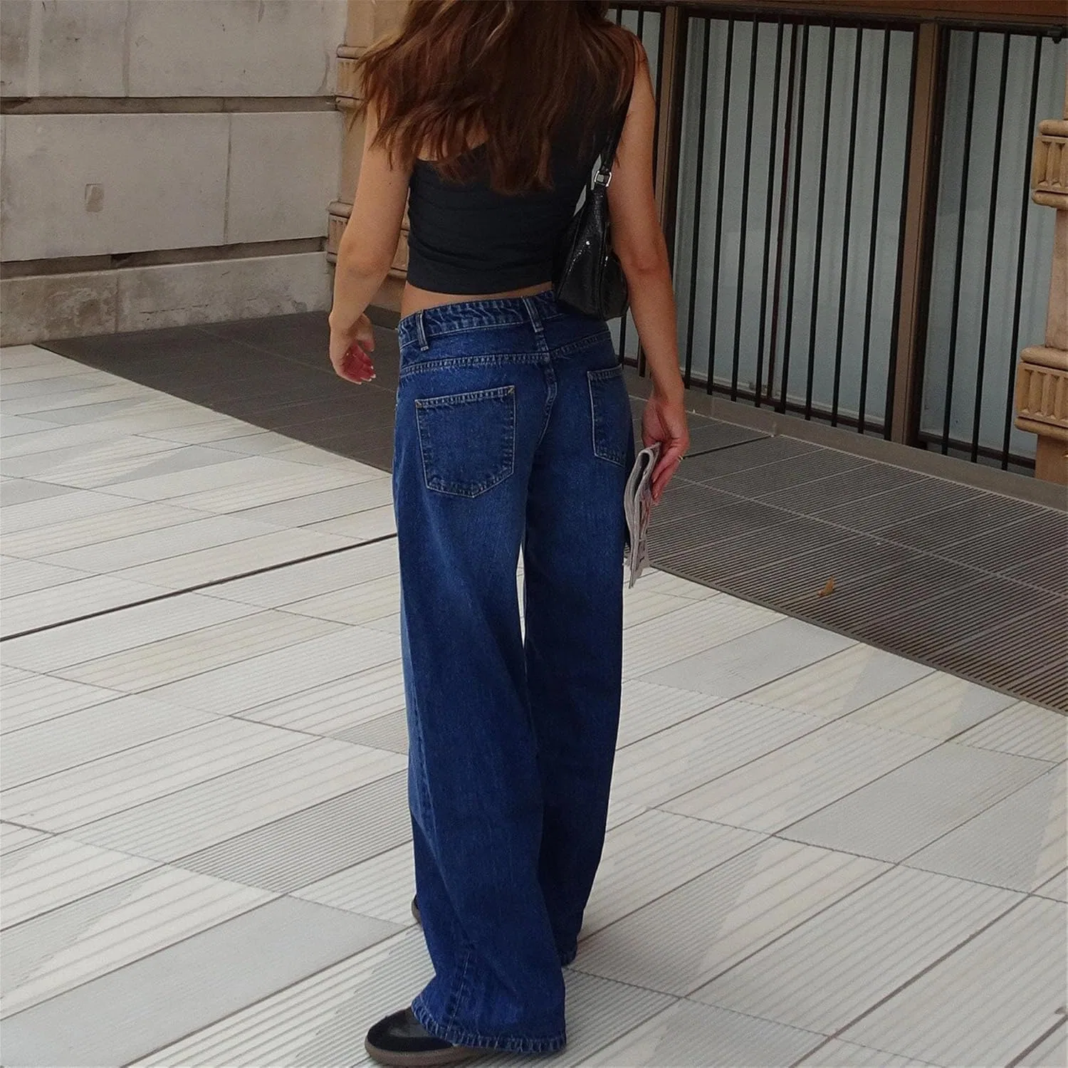 Джинсы Wide Leg, Navy Blue — фото 3