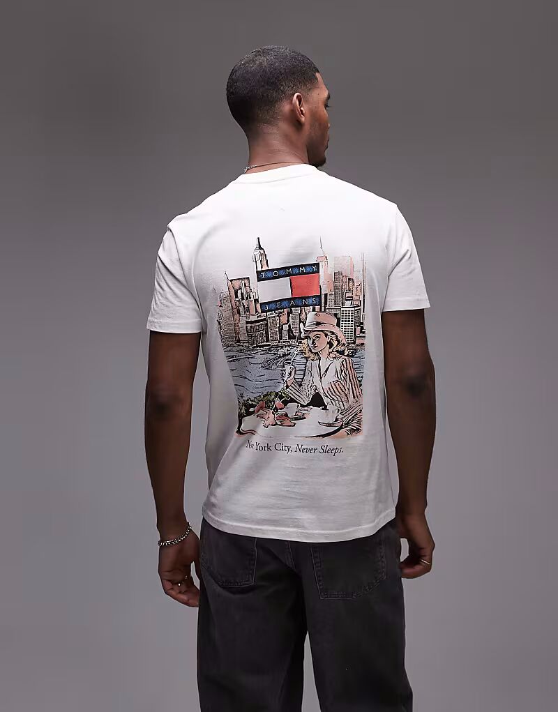 

Футболка Tommy Jeans с принтом завтрака белого цвета