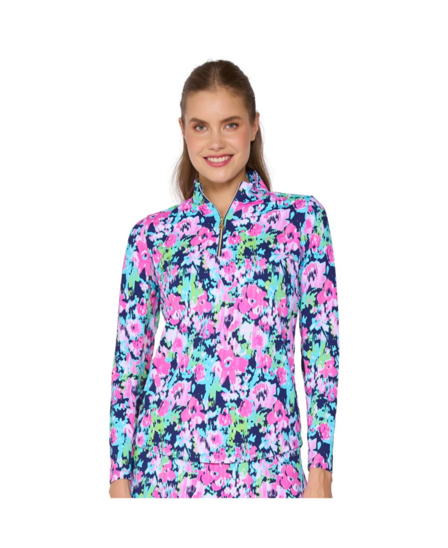 

Топ с длинными рукавами и воротником-стойкой от G Lifestyle G Lifestyle Clothing, Navy Bloom