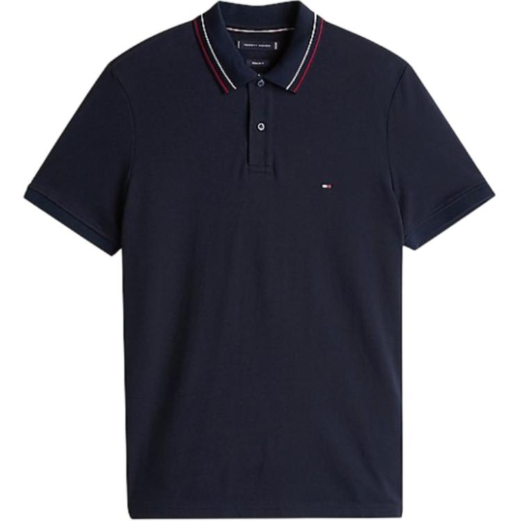 

Tommy Hilfiger Мужская поло морского синего цвета, Синий, Tommy Hilfiger Мужская поло морского синего цвета