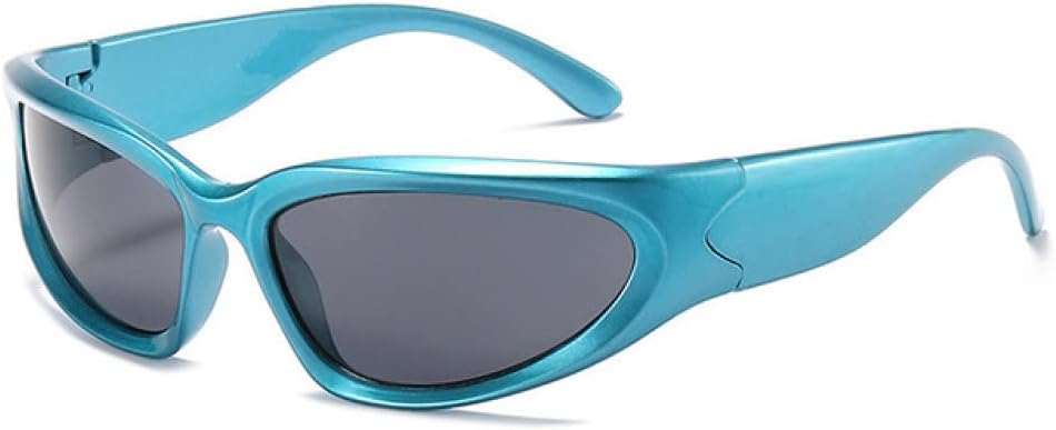 

Солнцезащитные очки в стиле стимпанк для женщин, ретро-очки с зеркальными линзами, женские очки для спорта на открытом воздухе, черные, винтажные очки для вождения MTZJH, Blue Gray