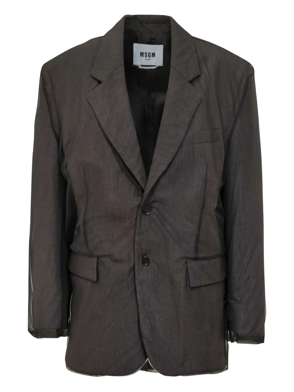

Пиджак на пуговицах Msgm, серый