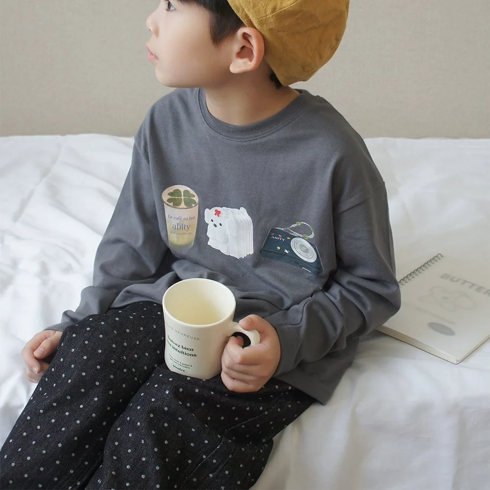 Футболка с длинным рукавом и капюшоном с различными мотивами Branshes, Charcoal Gray — фото 4