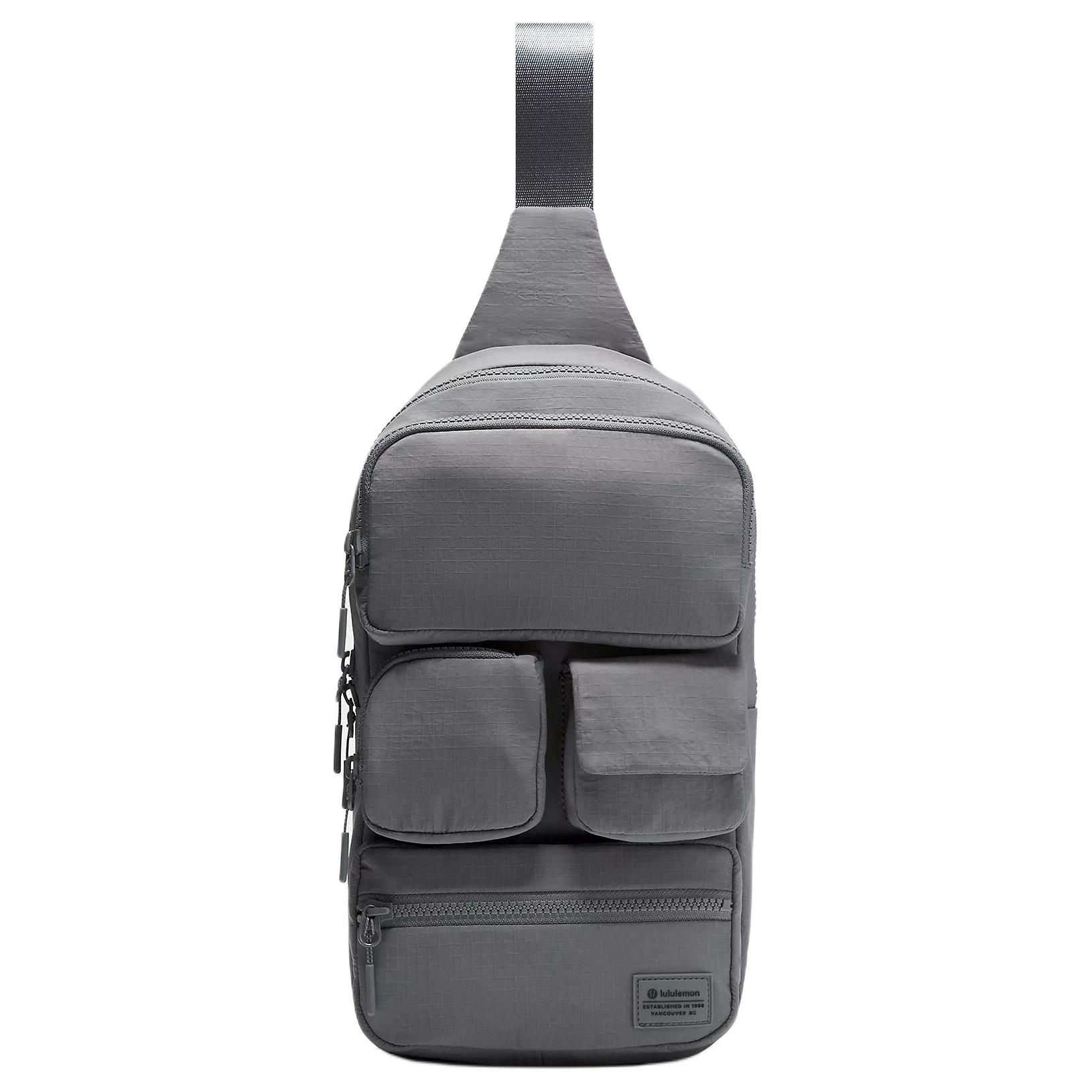 

Lululemon Нейлоновая поясная сумка мужская серая, Gray