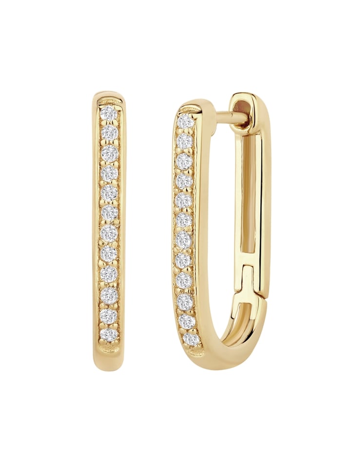 

Glanzstücke München Серьги из стерлингового серебра с топазом в оправе из желтого золота