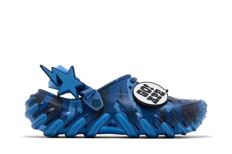Сабо BAPE x Crocs Echo RO Clog, синий
