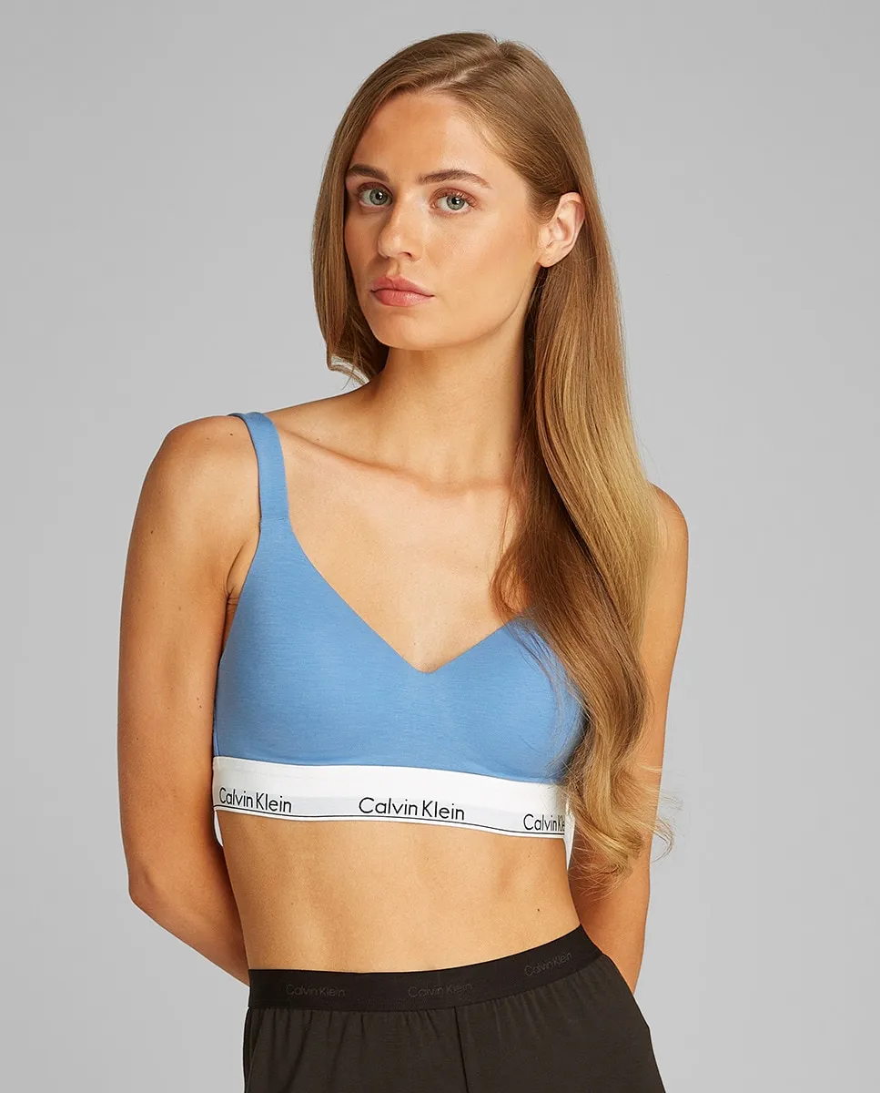 

Бюстгальтер-бралетт ICON COTTON MODAL с подкладкой Calvin Klein, синий