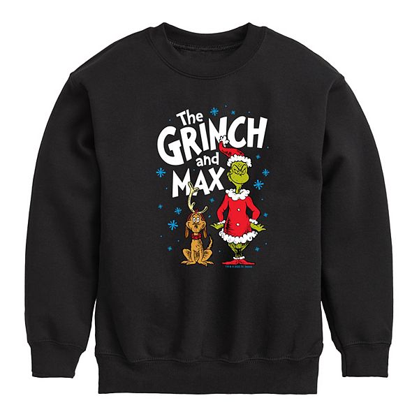 

Детская флисовая толстовка Dr Seuss & Max Crew Grinch, Black