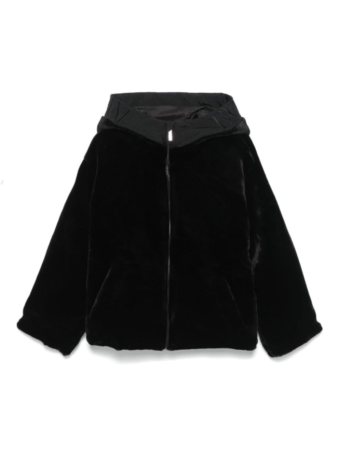

Emporio Armani Kids шуба из искусственного меха, черный