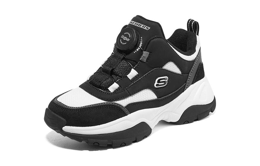 Спортивные детские кроссовки GS Low-top черного/белого цвета Skechers — фото 3