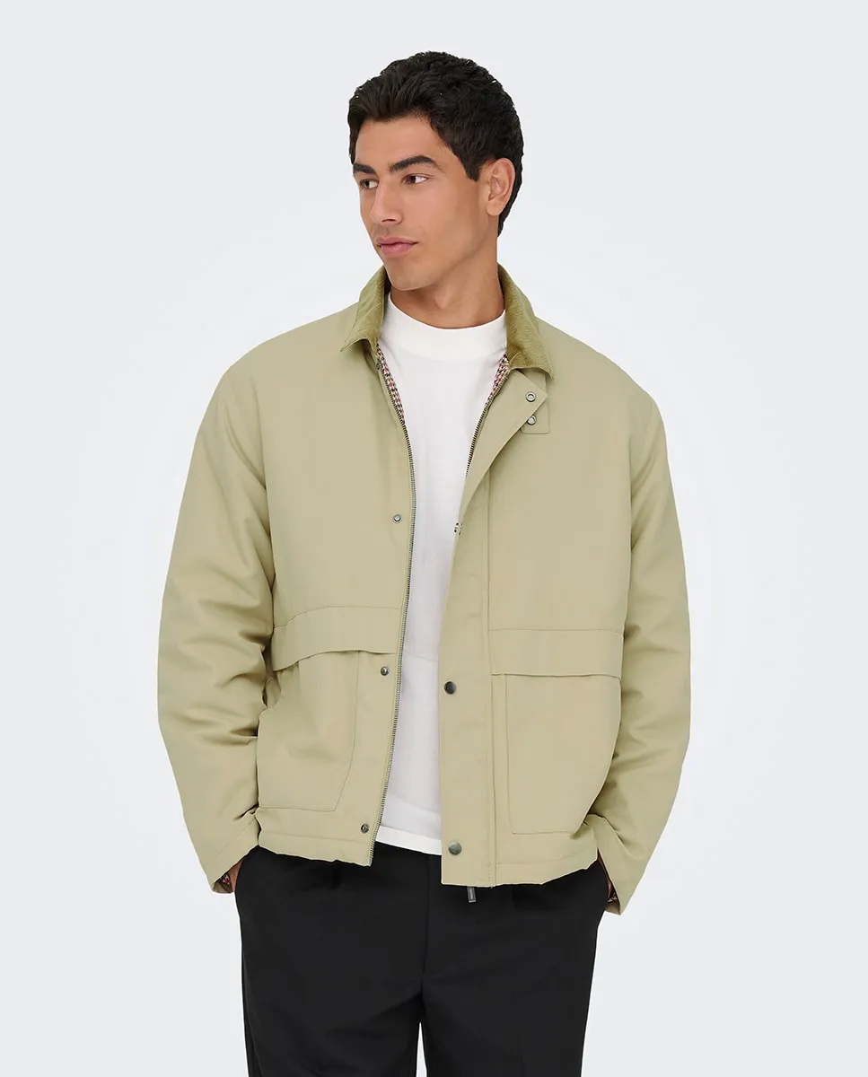 

Мужская куртка обычного кроя Only & Sons, бежевый