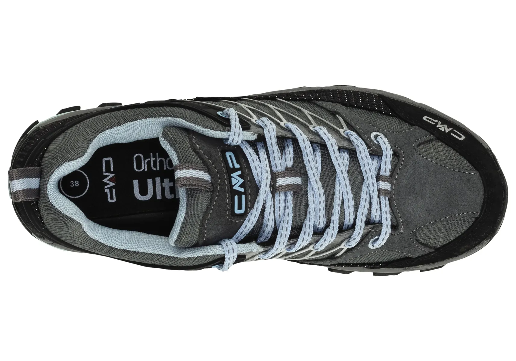 Кроссовки CMP "RIGEL LOW WMN TREKKING SHOE WP", водонепроницаемые, цвет Graffite-Azzurro — фото 4