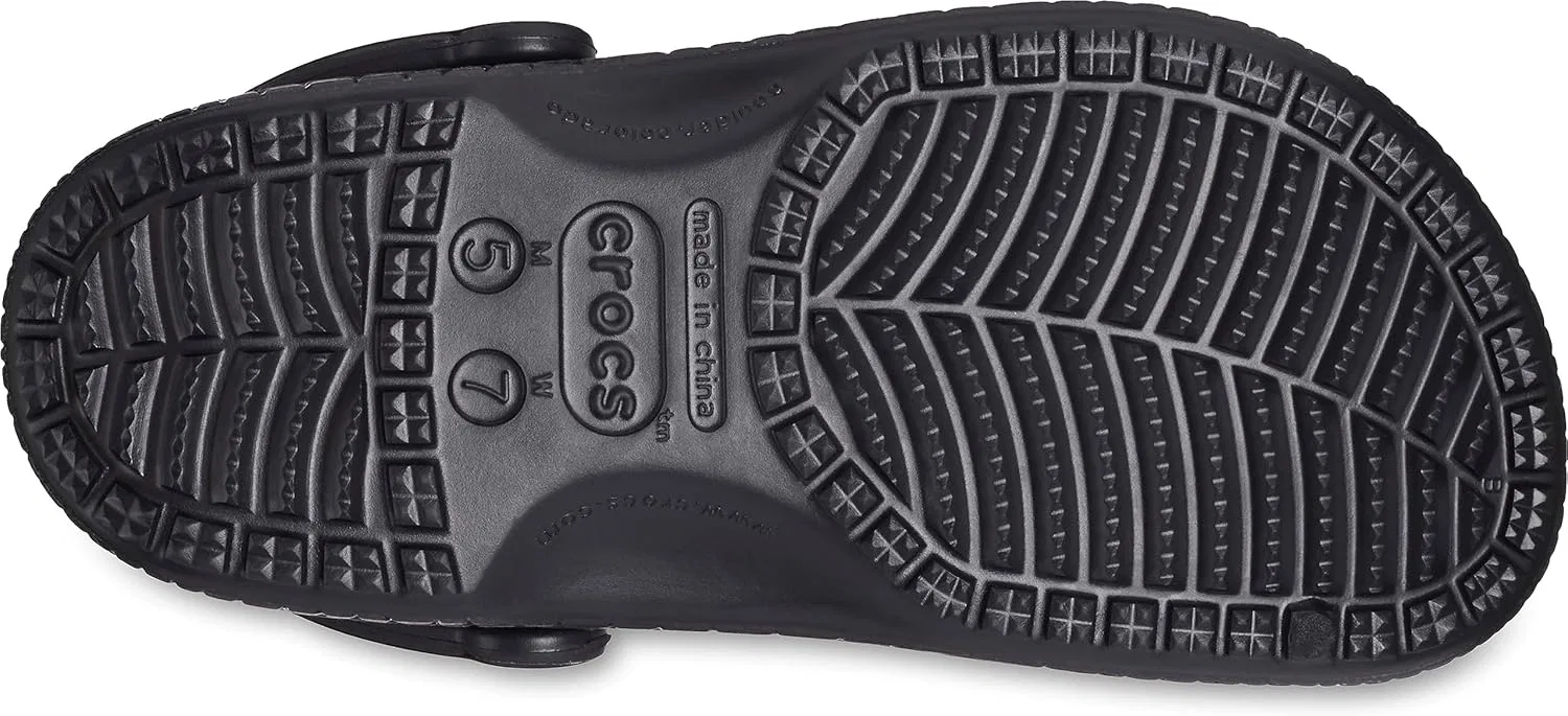 Кроксы Unisex Adult Classic Crocskin Clogs, Metallic Black — фото 3